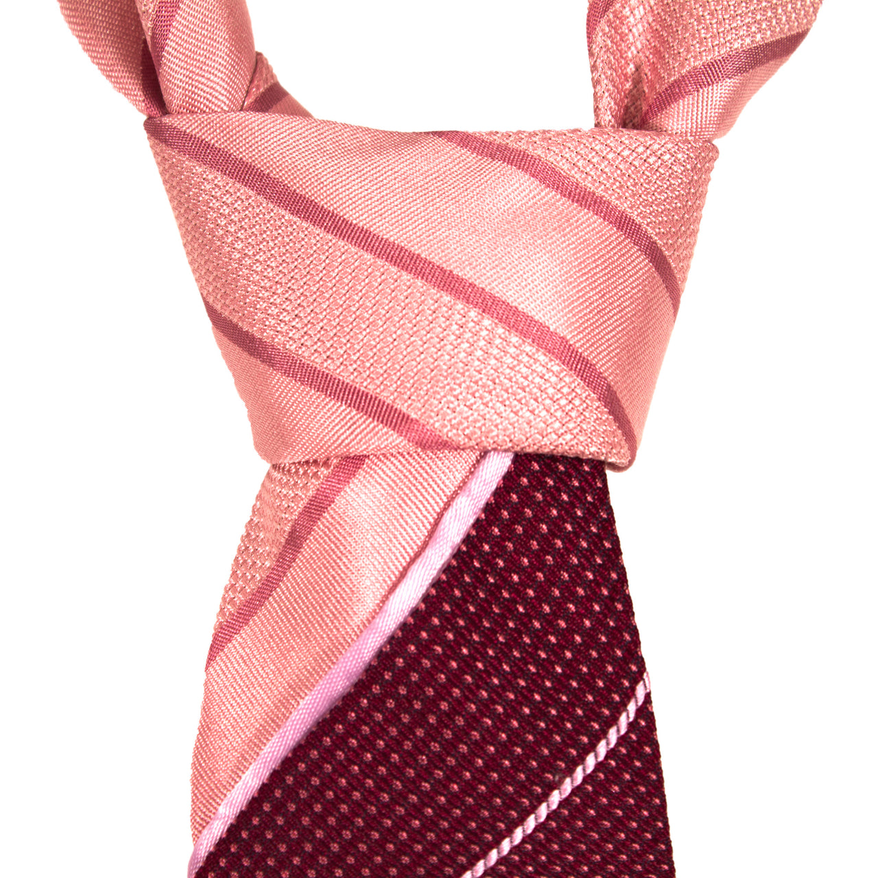 Full Knot Split Blade | Maroon & Pink Stripes